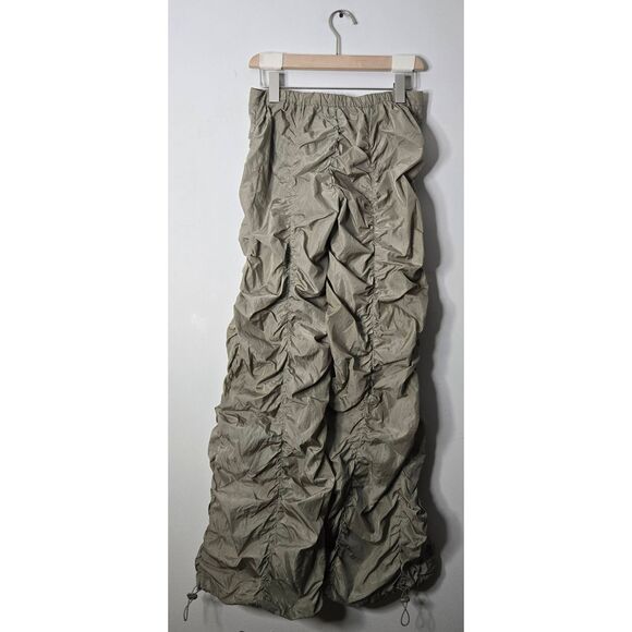 Urban Outfitters UO Lyla Ruched Pants Size Small Green Balloon - Picture 4 of 6
